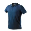 Munkavédelmi póló, galléros, kék, Denim, 100% pamut, 200g/m2, L