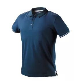   Munkavédelmi póló, galléros, kék, Denim, 100% pamut, 200g/m2, XL