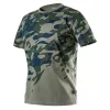 Munkavédelmi póló, CAMO, terepmintás, olíva, 100% pamut, 180g/m2, L