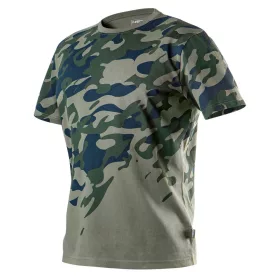   Munkavédelmi póló, CAMO, terepmintás, olíva, 100% pamut, 180g/m2, L