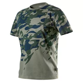   Munkavédelmi póló, CAMO, terepmintás, olíva, 100% pamut, 180g/m2, L