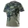 Munkavédelmi póló, CAMO, terepmintás, olíva, 100% pamut, 180g/m2, L