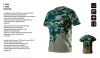 Munkavédelmi póló, CAMO, terepmintás, olíva, 100% pamut, 180g/m2, L