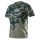 Munkavédelmi póló, CAMO, terepmintás, olíva, 100% pamut, 180g/m2, L