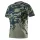 Munkavédelmi póló, CAMO, terepmintás, olíva, 100% pamut, 180g/m2, L