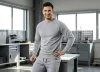 Melegítő felső Comfort, szürke, 79% pamut, L