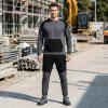Munkavédelmi pulóver Comfort, szürke-fekete, 57% pamut, 39% poliészter, L