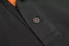 Munkavédelmi póló, fekete, galléros, Garage, pique, 100% pamut, 195g/m2, L