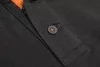 Munkavédelmi póló, fekete, galléros, Garage, pique, 100% pamut, 195g/m2, XL