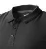 Munkavédelmi póló, galléros, Denim, fekete, pique, 100% pamut, 196g/m2, S
