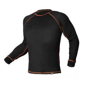   Thermo aláöltözet felső, hosszú ujjú, fekete, Basic, S/M