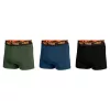 Boxeralsó, 95% pamut, 2% elasztán, olivazöld, kék, fekete, 3db, XXL
