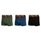Boxeralsó, 95% pamut, 2% elasztán, olivazöld, kék, fekete, 3db, XXL