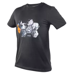   Munkavédelmi póló, hatszög grafika, autóalkatrész minta, 100% pamut, 180g/m2, XXL