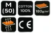 Munkavédelmi póló, motorkerékpár minta, 100% pamut, 180g/m2, M