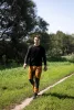 Munkavédelmi póló, hosszú ujjú, fekete, 100% pamut, S