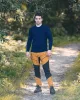 Munkavédelmi póló, hosszú ujjú, tengerészkék, 100% pamut, XXXL