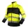 Láthatósági munkavédelmi kabát, softshell, neonsárga-fekete, S