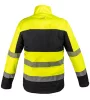 Láthatósági munkavédelmi kabát, softshell, neonsárga-fekete, XL