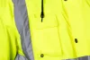 Láthatósági munkavédelmi kabát, könnyű szigetelő béléssel, sárga, M