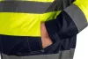 Láthatósági munkavédelmi kabát, Szigetelt, sárga, 3az1-ben, XXL
