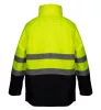 Láthatósági munkavédelmi kabát, vízálló, sárga, S