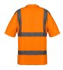 Láthatósági munkavédelmi póló, narancssárga, sötét alsó résszel, S