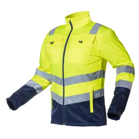   Láthatósági munkavédelmi kabát, Visibility, citromsárga, 60% pamut, 40% polyester, 260 gsm, XXXL