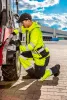 Láthatósági munkavédelmi kabát, citromsárga, kapucnival, S