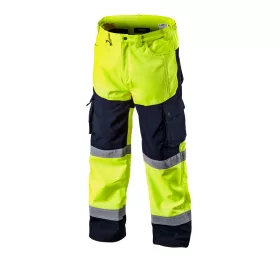 Láthatósági softshell munkásnadrág, citromsárga, XL