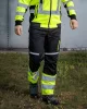 Láthatósági munkásnadrág Mix&Match, 1. oszt., 240g/m2, külső zsebek, profilozott térdbetét, fek.-sárga, M