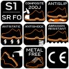 Munkavédelmi cipő, S1 SRC, fémmentes, kompozit lábujjvédő, 47
