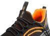 Munkavédelmi cipő, S1 SR, fekete-narancs, NEO AIR, acélbetéttel, légpárnás talp, fényvisszaverő elemekkel, 39