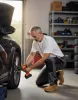 Munkavédelmi cipő S1 SR FO, bőr, kompozit orrmerevítő, tekerőgombos fűzőrendszer, 47, NEO TOOLS