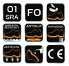 Munkavédelmi cipő, fémmentes, O1, 43