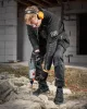 Munkavédelmi cipő, O1 SR, fekete textil-bőr, NEO AIR, légpárnás, fémmentes, csúszásgátlós talpfelület, 42
