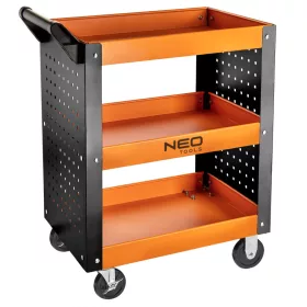   Műhelykocsi nyitott, 3 polcos, 630x390x830mm, teherbírás 120kg, szerszámkocsi