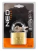 Lakat 50mm réz-acél, időjárásálló, 3 kulccsal, NEO TOOLS