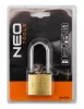 Lakat 40mm hosszúkengyeles, réz-acél, időjárásálló, 3 kulccsal, NEO TOOLS