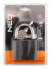 Lakat 60mm, festett öntvény-acél, időjárásálló, 3 kulccsal, NEO TOOLS