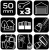 Lakat 50mm oldalcsapos, rézöntvény-acél, időjárásálló, 3 kulccsal, NEO TOOLS