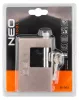 Lakat 90mm oldalcsapos, rézöntvény-acél, időjárásálló, 3 kulccsal, NEO TOOLS