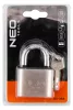 Lakat 50mm, rézöntvény-acél, időjárásálló, 3 kulccsal, NEO TOOLS