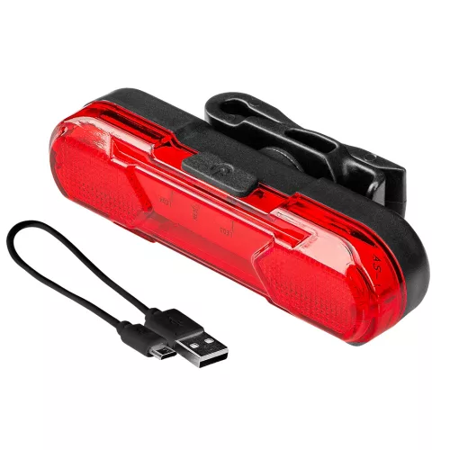 Kerékpár hátsó lámpa, 30lum, LED akkus, 3W