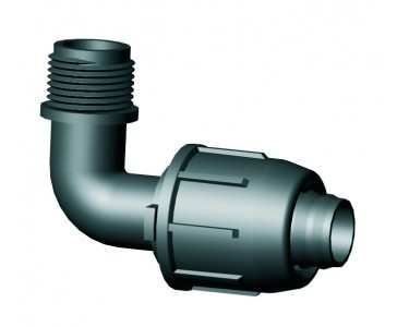 LPE Könyökidom külső menettel 16 x 1/2