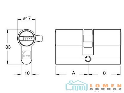 CILINDERBETÉT 961 X11 35X45 5K H-NI /k03975/ K07803