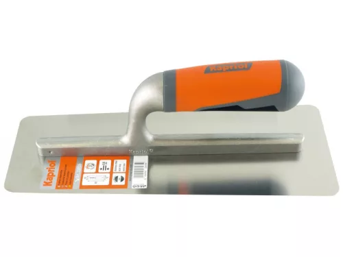 Kapriol trapéz acélsimító inox 100x240mm/0,6mm  lekerekített