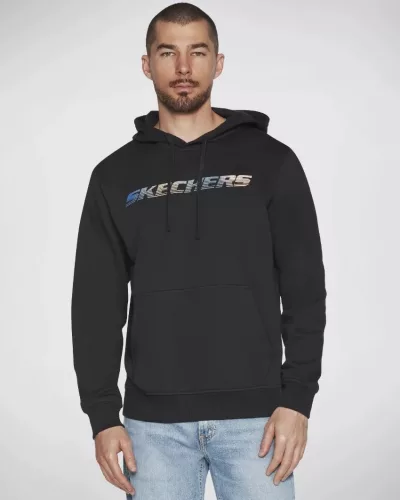 Skechers pulóver kapucnis fekete XL KIÁRUSÍTÁS