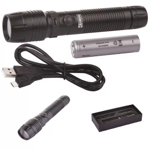 Mini 5 W 1 LED akkus rendőrlámpa fókuszálható
