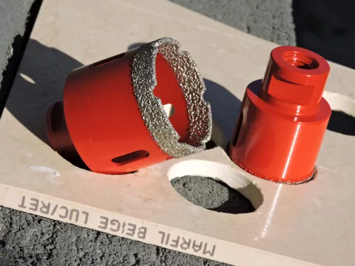 Diatech piros gyémántfúró 65mm M14 sarokcsiszolóhoz